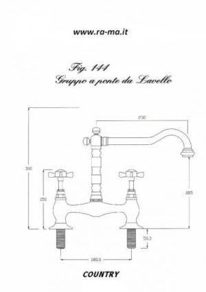 Gruppo per Lavello a Ponte ( Serie Giglio  )