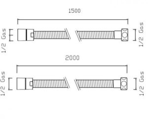 Flessibile 1/2 F conico (Serie Accessori)