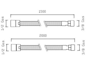 Flessibile 3/8 conico (Serie Accessori)