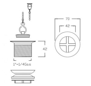 Piletta per vasca da 1 1/4 (Serie Accessori)