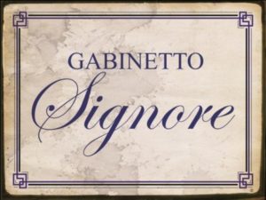 Targa Gabinetto Signore