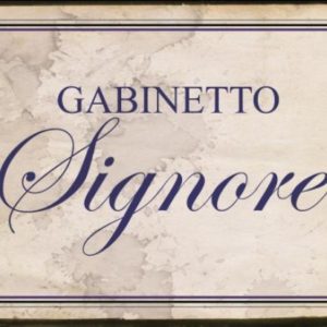 Targa Gabinetto Signore