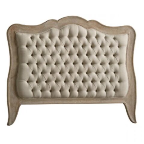 Testiera per Letto Imbottita Rovere e Lino