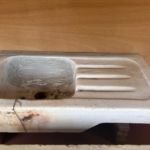 Acquaio in Marmo con Scolapiatti di Recupero