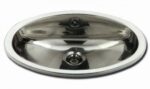 Lavabo Ovale fatto a mano in Acciaio Inox (Serie Lavabo)