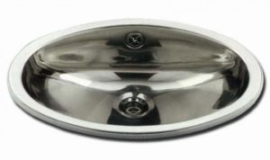 Lavabo Ovale fatto a mano in Acciaio Inox (Serie Lavabo)