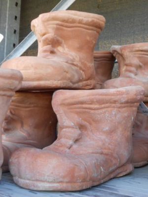 Fioriere a Scarpa Grandi in Terracotta Impruneta