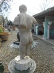 Busto in Terracotta con Base in Travertino