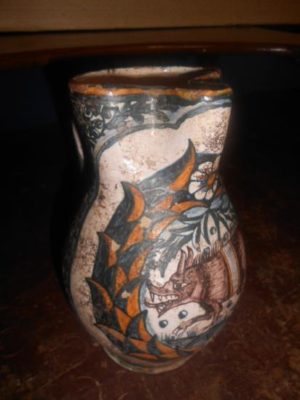 Brocca in Terracotta Dipinta, Epoca Primi 900