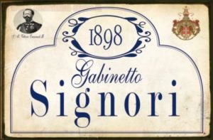 Targa 1898 Gabinetto Signori