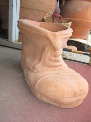 Fioriere a Scarpa Grandi in Terracotta Impruneta