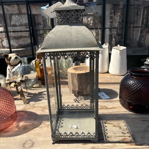 Lanterna Quadrata Grande Grigia