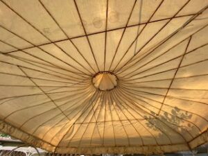 Gazebo in Ferro Pieno Color Panna