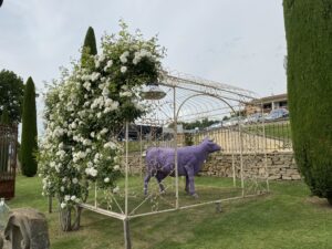 Gazebo in Ferro Quadrato Avorio