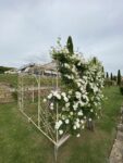 Gazebo in Ferro Quadrato Avorio