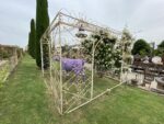 Gazebo in Ferro Quadrato Avorio