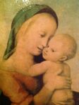 Madonna con Gesù Bambino su Travertino