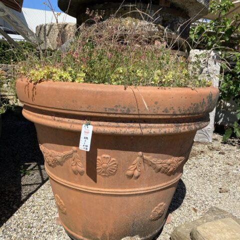 Vaso in Cotto con Festoni