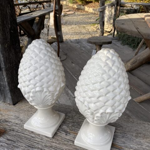 Coppia di Pigne Bianche Piccole