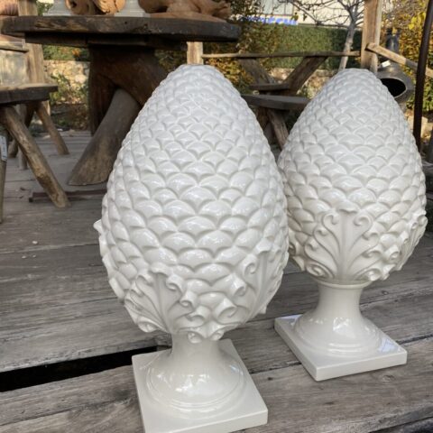 Coppia di Pigne Bianche Medie