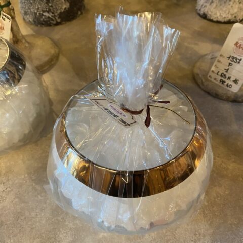 Candela "Rose" con Vasetto Rame Grande