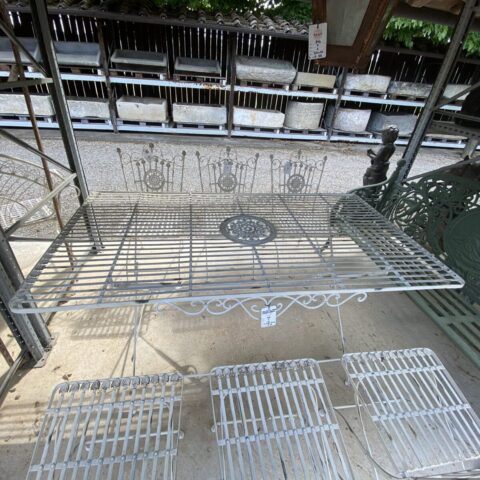 Tavolo in Ferro Panna Noce