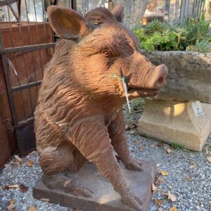 coppia cinghiali ghisa