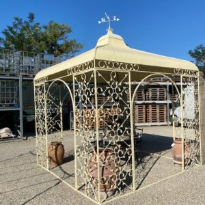 Gazebo in Ferro Panna con Tetto Zingato Ada