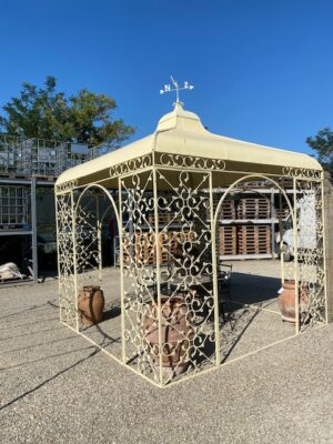 Gazebo in Ferro Panna con Tetto Zingato Ada