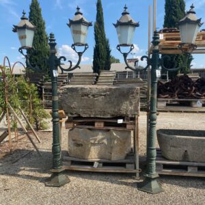 Lampioni in Ghisa Verdi a due Lanterne