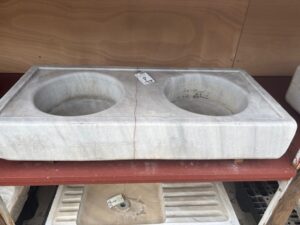 Acquaio a Due Buche in Marmo