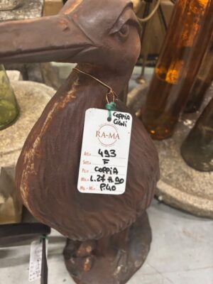 Coppia di Cigni in Ghisa