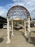 Gazebo con Cupola in Ferro e Quattro Colonne
