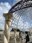 Gazebo con Cupola in Ferro e Quattro Colonne
