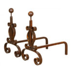 Coppia di Alari in Ferro per Camino