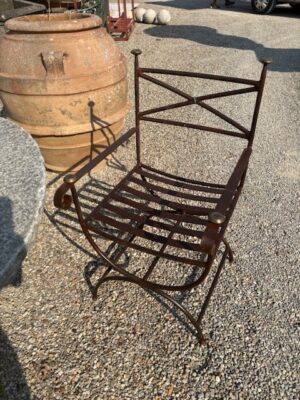 Poltrone in Ferro Imperiali con Pomello Ottone