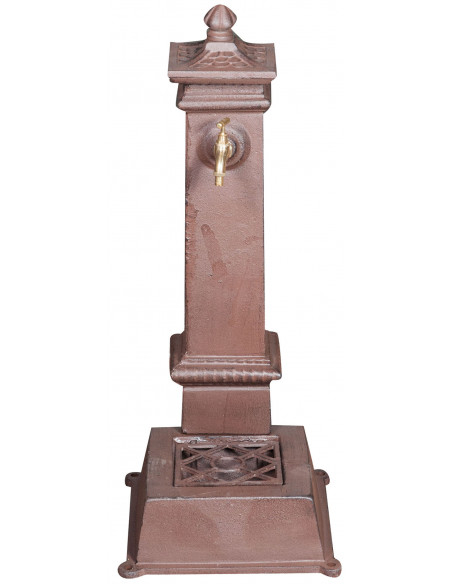 Fontana in ghisa marrone