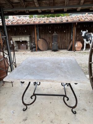 Piano Tavolo in Travertino Quadrato Classico Capanni