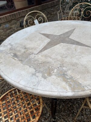 Piano Tavolo in Travertino Rotondo Classico Capanni