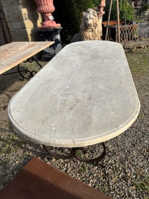 Piano Tavolo in Travertino Ovale SCABAS