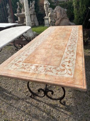 Piano Tavolo in Travertino Pietra Antica