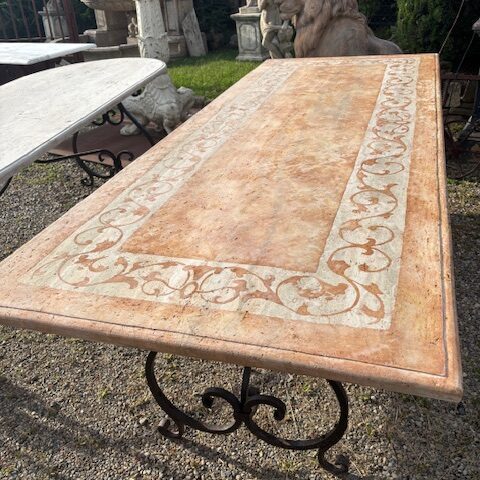 Piano Tavolo in Travertino Pietra Antica