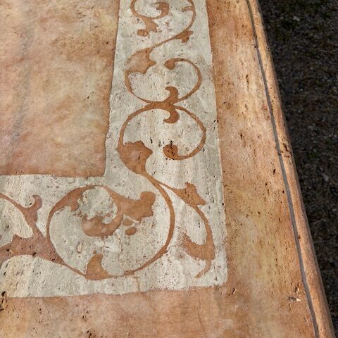 Piano Tavolo in Travertino Pietra Antica