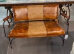 Panchina in Pelle e Ferro