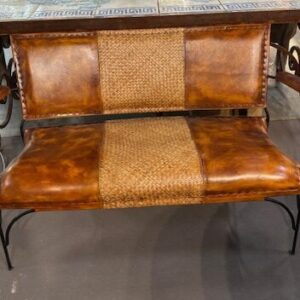 Panchina in Pelle e Ferro