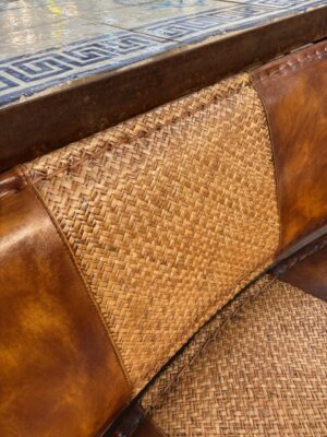 Panchina in Pelle e Ferro