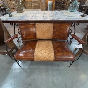 Panchina in Pelle e Ferro