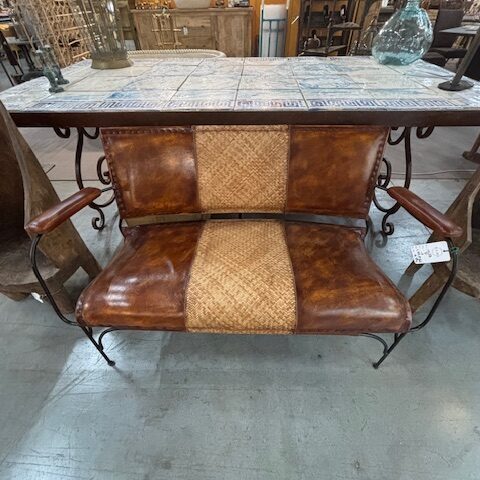 Panchina in Pelle e Ferro