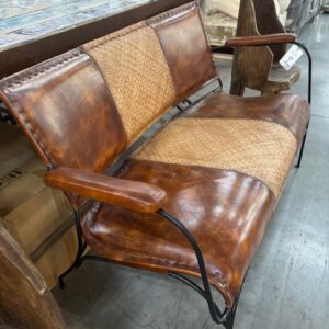 panchina ferro e pelle