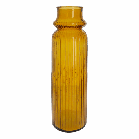 Vaso Rigato Alto Giallo